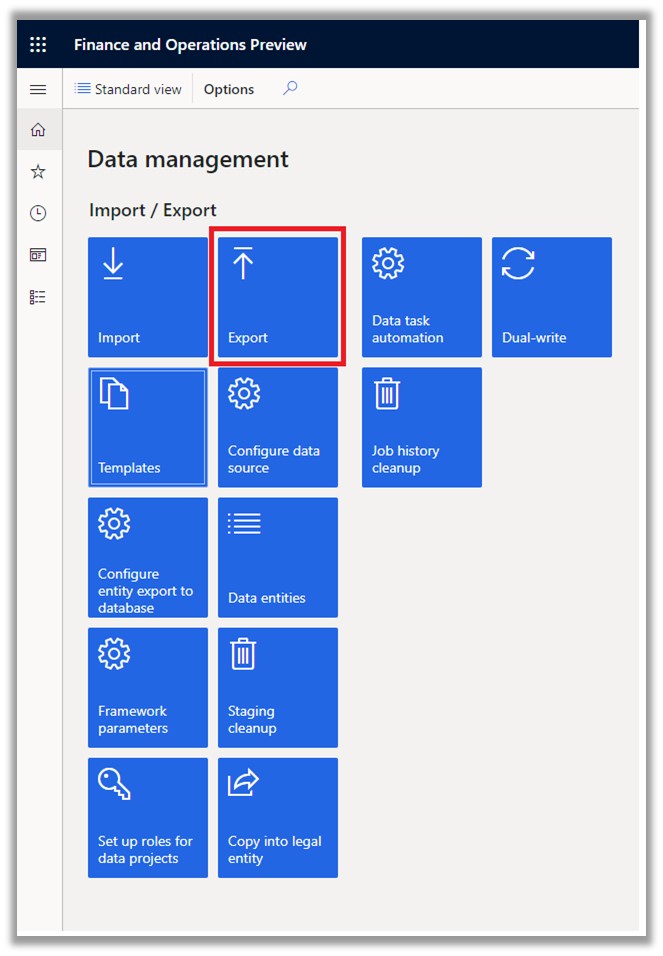 Data Management Export