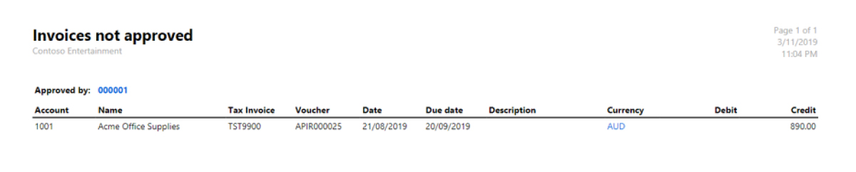 4.1 What is an invoice not approved report