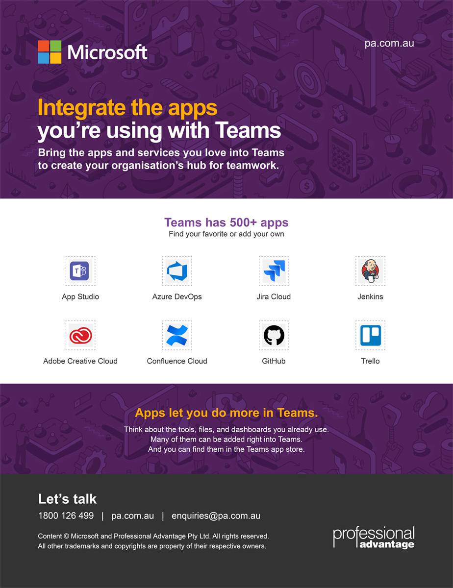 Work smarter by integrating your apps to Microsoft Teams